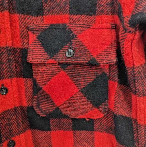Vintage 70s Buffalo Plaid Shacket Flannel - Picture 4 of 13